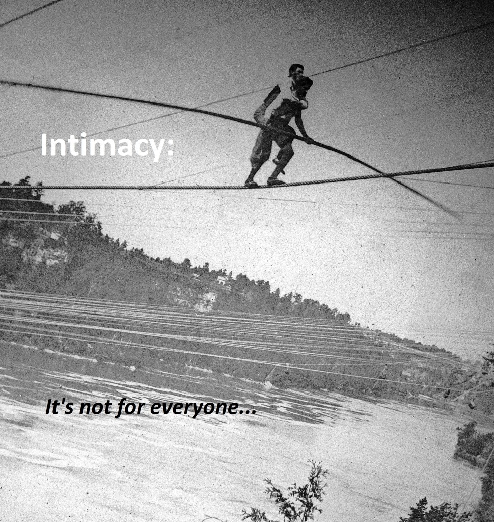 French daredevil Jean Francois Gravelot, a.k.a 'The Great Blondin,' tightrope walks across the Niagara River Gorge carrying his manager, Harry Colcord, on his back, August 19, 1859. (Photo by Hulton Archive/Getty Images)